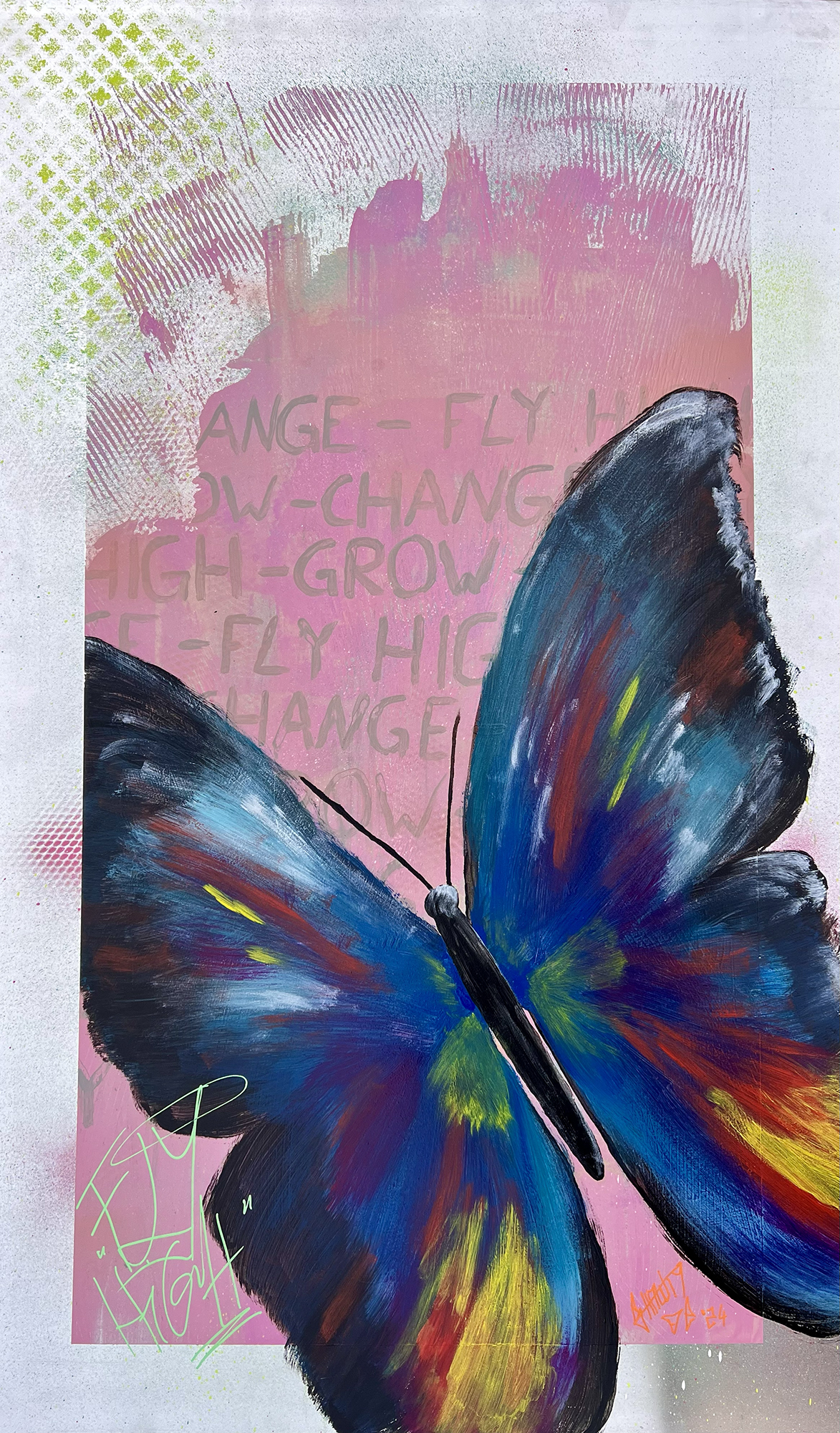 Arbeit mit einem Schmetterling